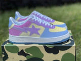 Authentic A Bathing Ape x Nike Air Force 1 Low White/Pink/Green
