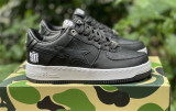 Authentic A Bathing Ape x Nike Air Force 1 Low Black/White