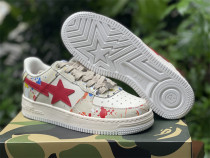 Authentic A Bathing Ape x Nike Air Force 1 Low Beige/Red