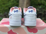 Authentic A Bathing Ape x Nike Air Force 1 Low Pink/White