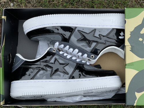 Authentic A Bathing Ape x Nike Air Force 1 Low White/Grey/Black