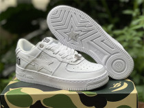 Authentic A Bathing Ape x Nike Air Force 1 Low Pure White