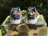 Authentic A Bathing Ape x Nike Air Force 1 Low Black Colorful