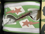 Authentic A Bathing Ape x Nike Air Force 1 Low White/Green/Pink
