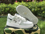 Authentic A Bathing Ape x Nike Air Force 1 Low Grey/White
