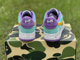 Authentic A Bathing Ape x Nike Air Force 1 Low Light Blue/Yellow