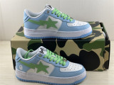 Authentic A Bathing Ape x Nike Air Force 1 Low Blue/Green