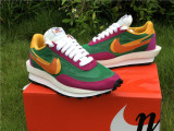 Authentic Sacai x Nike LDWaffle Green/Yellow/Purple Red