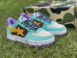 Authentic A Bathing Ape x Nike Air Force 1 Low Light Blue/Yellow
