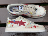 Authentic A Bathing Ape x Nike Air Force 1 Low Beige/Red