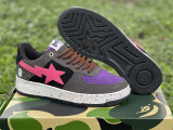 Authentic A Bathing Ape x Nike Air Force 1 Low Grey/Pink/Purple