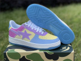 Authentic A Bathing Ape x Nike Air Force 1 Low White/Pink/Green