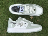 Authentic A Bathing Ape x Nike Air Force 1 Low Grey/White