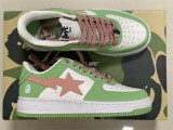 Authentic A Bathing Ape x Nike Air Force 1 Low White/Green/Pink
