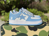 Authentic A Bathing Ape x Nike Air Force 1 Low White/Blue