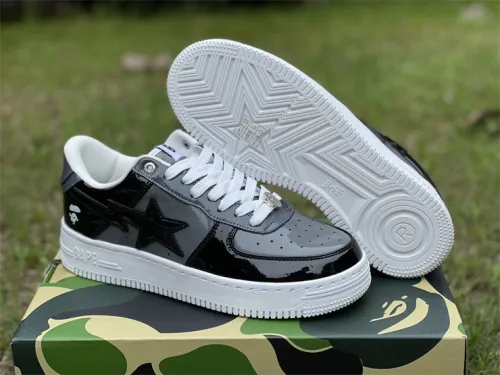 Authentic A Bathing Ape x Nike Air Force 1 Low White/Grey/Black