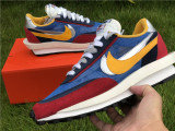 Authentic Sacai x Nike LDWaffle Blue/White/Red/Yellow