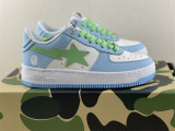 Authentic A Bathing Ape x Nike Air Force 1 Low Blue/Green