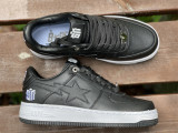 Authentic A Bathing Ape x Nike Air Force 1 Low Black/White