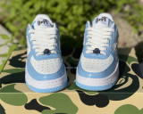 Authentic A Bathing Ape x Nike Air Force 1 Low White/Blue