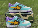 Authentic A Bathing Ape x Nike Air Force 1 Low Light Blue/Yellow