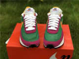 Authentic Sacai x Nike LDWaffle Green/Yellow/Purple Red