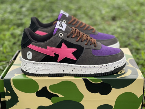 Authentic A Bathing Ape x Nike Air Force 1 Low Grey/Pink/Purple