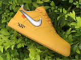 Authentic OFF-WHITE x Nike Air Force 1 Low “University Gold”