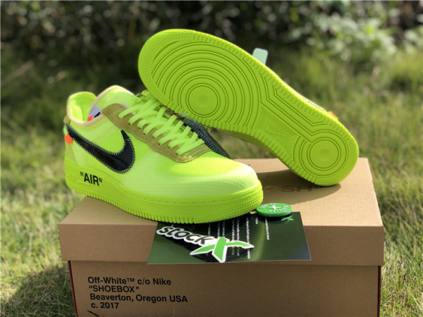 Authentic OFF-WHITE x Nike Air Force 1 Low “Volt”