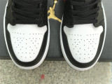 Authentic Air Jordan 1 Low Black/Fire Red-White