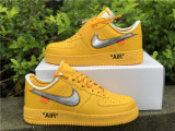 Authentic OFF-WHITE x Nike Air Force 1 Low “University Gold”