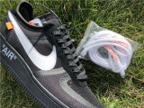 Authentic OFF-WHITE x Nike Air Force 1 Low Black/White