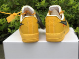 Authentic OFF-WHITE x Nike Air Force 1 Low “University Gold”