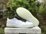 Authentic CLOT x fragment x Nike Dunk Low  White Silk