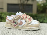 Authentic Nike Dunk Low White/Mtlc Red Bronze