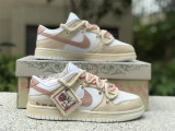 Authentic Nike Dunk Low White/Mtlc Red Bronze