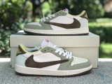 Authentic Travis Scott x Air Jordan 1 Low Green/Brown