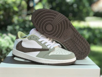 Authentic Travis Scott x Air Jordan 1 Low Green/Brown