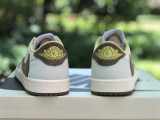 Authentic Travis Scott x Air Jordan 1 Low Green/Brown