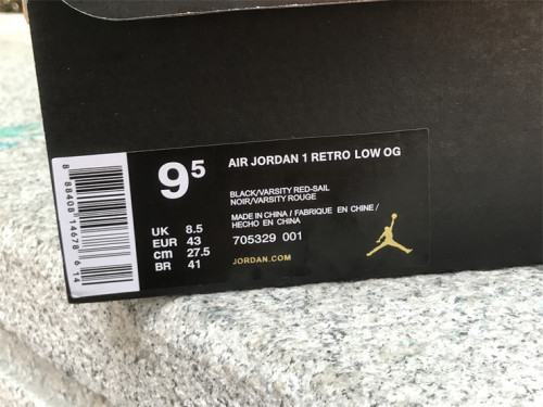 Authentic Air Jordan 1 Retro Low OG “Bred”