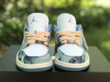 Authentic Air Jordan 1 Low Blue/White