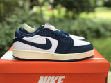 Authentic Air Jordan 1 KO Low White/Royal Blue