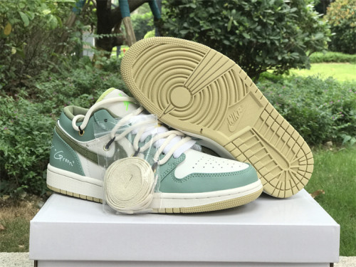 Authentic Air Jordan 1 Low “Oil Green”