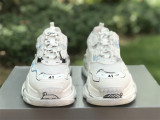 Authentic Balenciaga Triple-S Sneaker White/Black/Blue