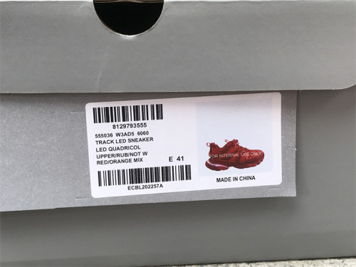 Authentic Balenciaga Track LED Trainers 3.0 Red