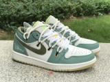 Authentic Air Jordan 1 Low “Oil Green”