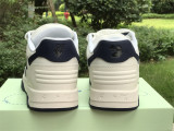 Authentic OFF-WHITE Out Of Office Leather White/Navy Blue