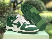 Authentic OFF-WHITE Out Of Office Leather White/Green