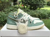 Authentic Air Jordan 1 Low “Oil Green”