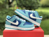 Authentic Nike Dunk Low Flash/White-Argon Blue